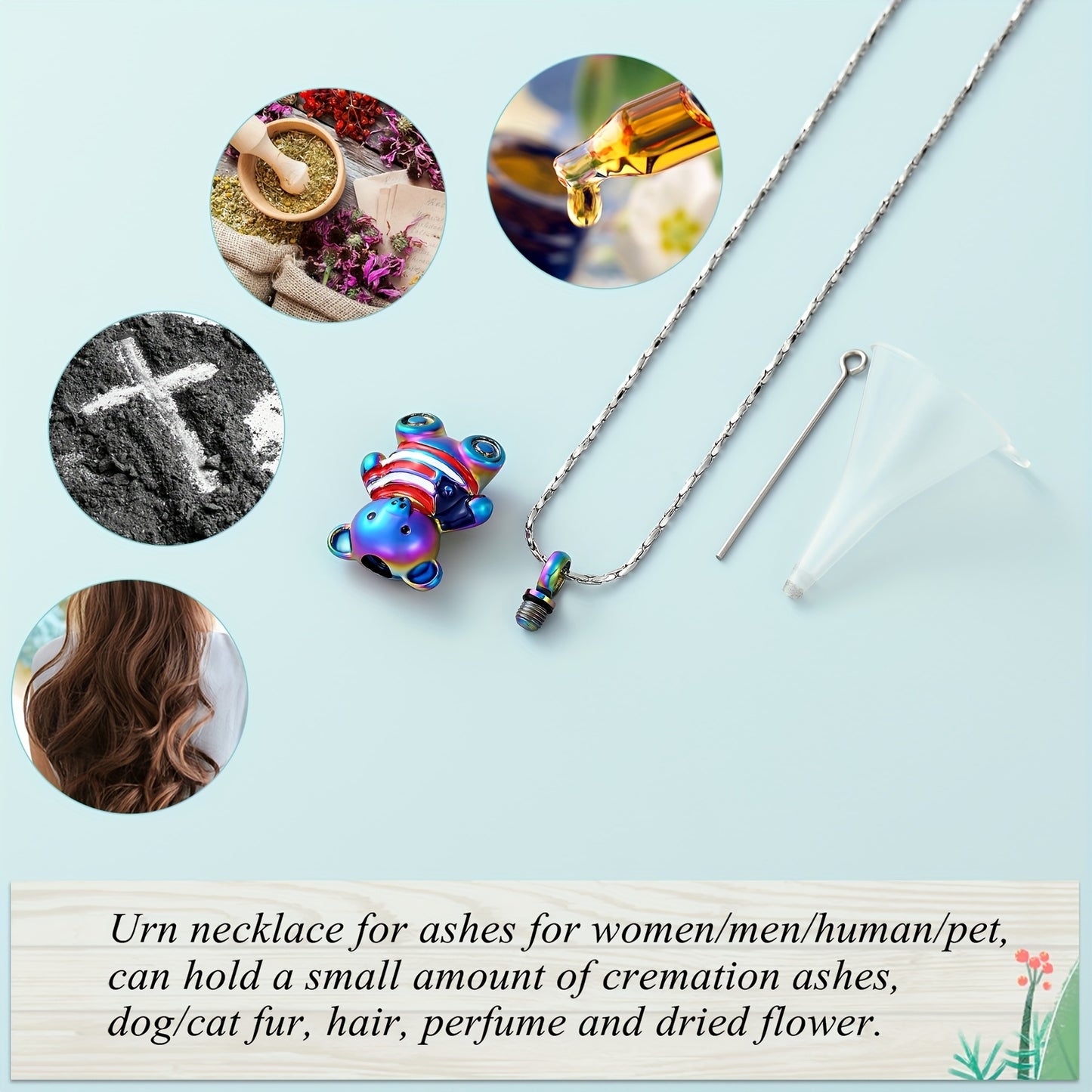 Urn Necklace "Flag Bear"
