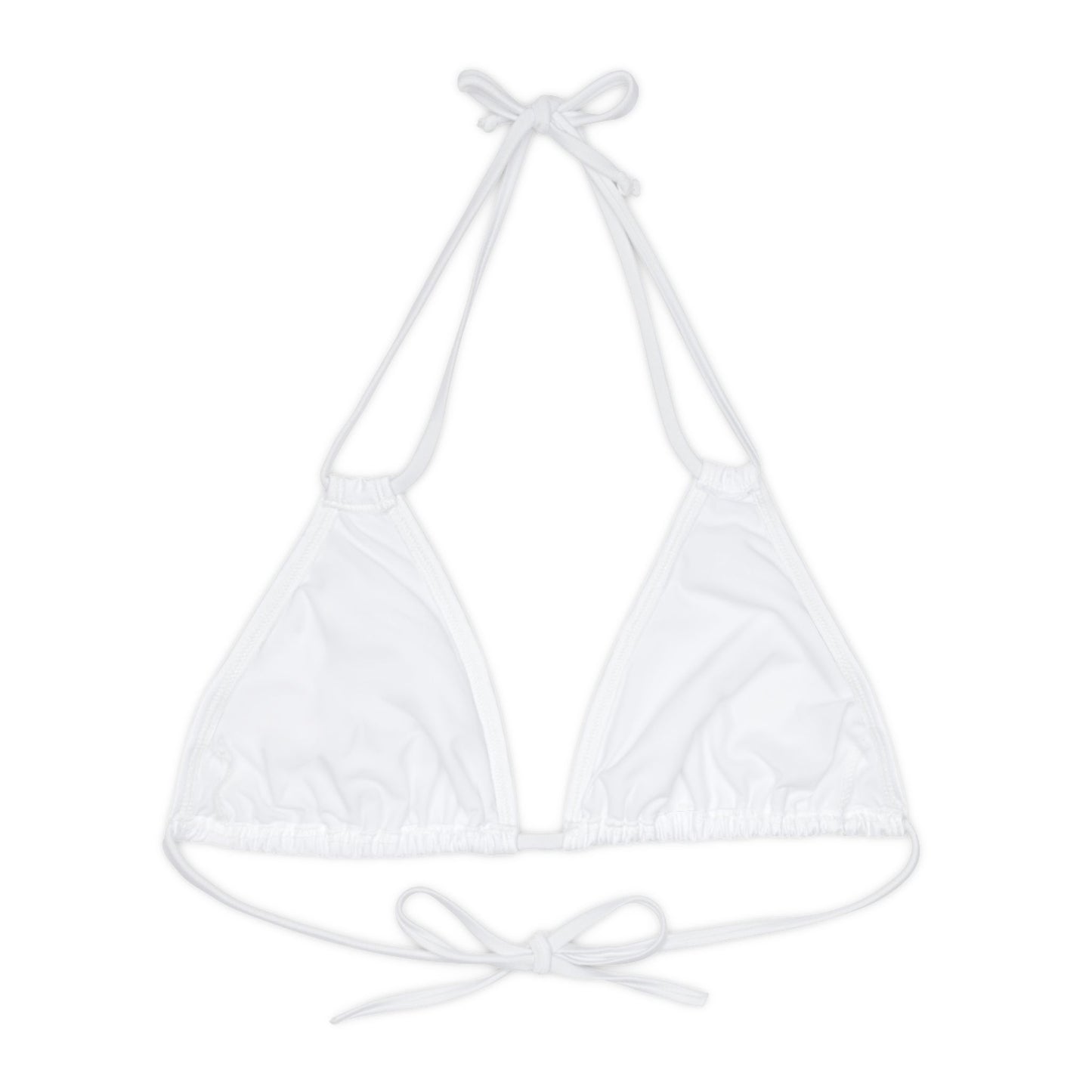 Strappy Triangle Bikini Top (AOP)