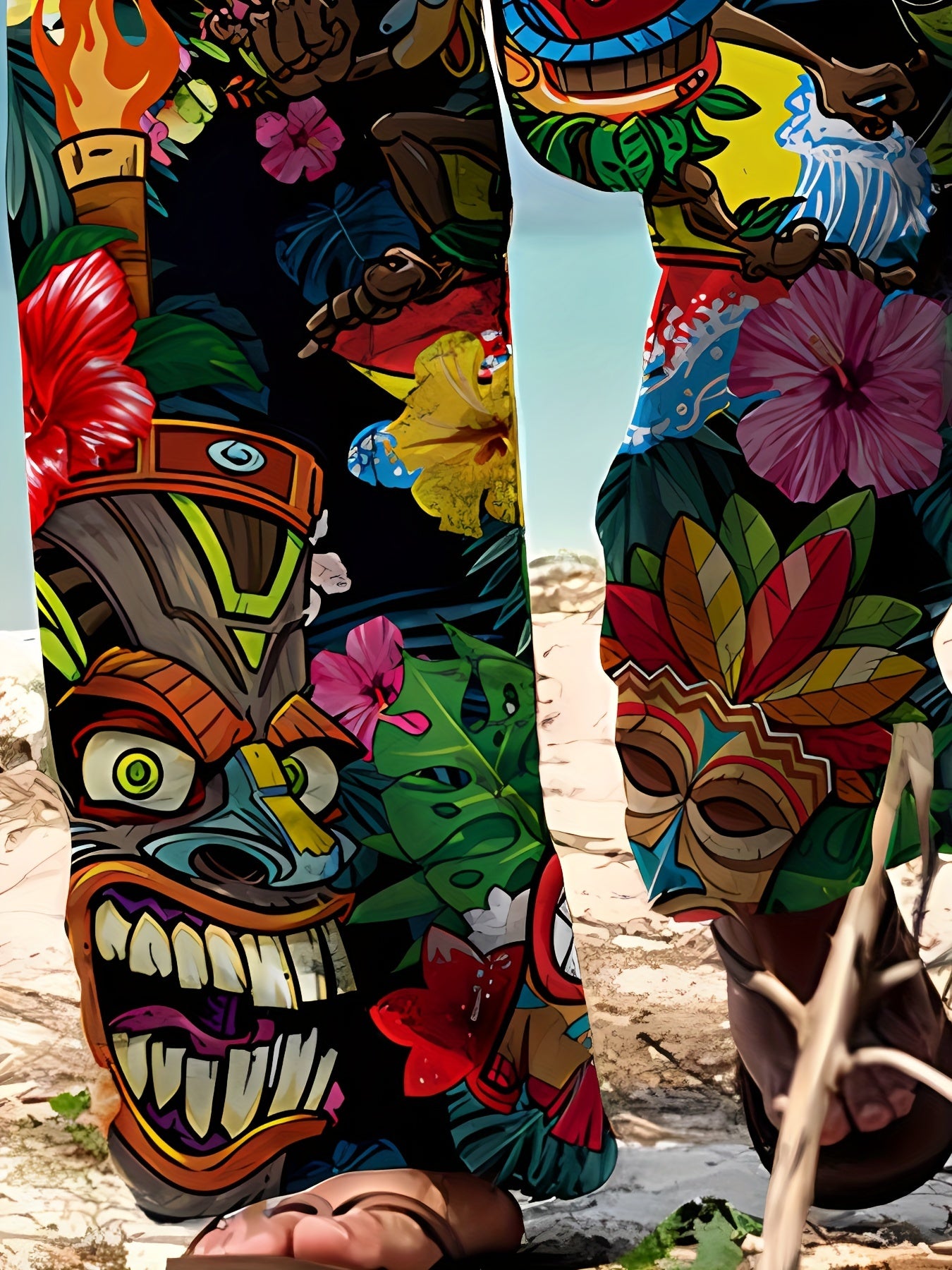 Tropical Style Beach & Vacation Pants Breezy Summer